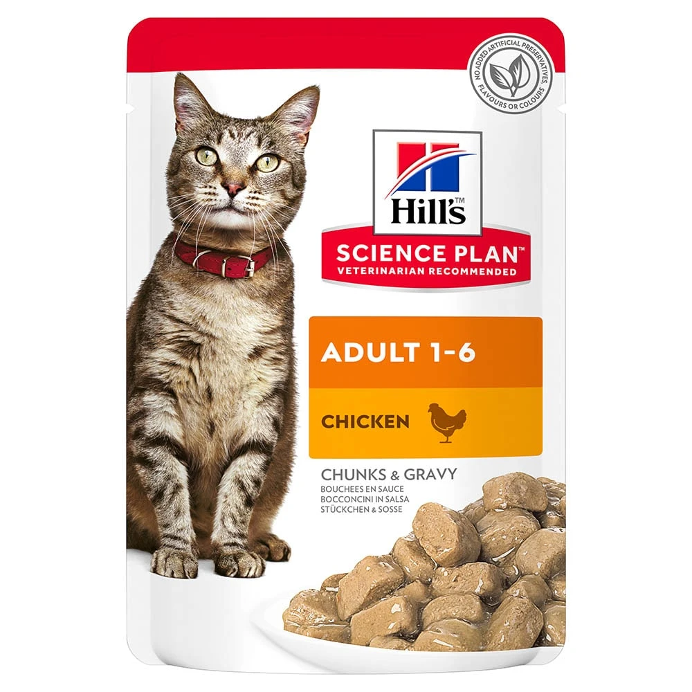 Hills Science Plan Feline Adult Frischebeutel Huhn 3 Hills Science Plan Feline Adult Frischebeutel Huhn