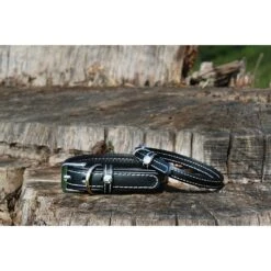 Das Lederband Barcelona Halsband Black -Haustier Alles Verkaufsgeschäft 0056806 das lederband barcelona halsband black