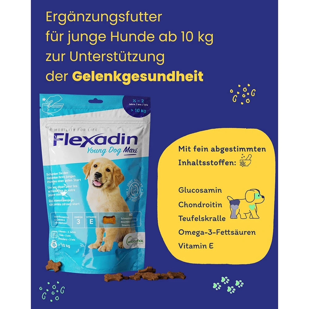 Vetoquinol Flexadin Young Dog Maxi 4 Vetoquinol Flexadin Young Dog Maxi – Bild 2
