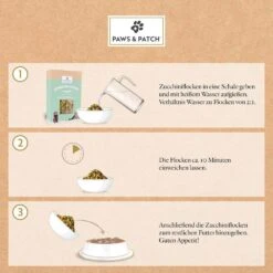 PAWS & PATCH Zucchiniflocken Für Hunde -Haustier Alles Verkaufsgeschäft 0058889 paws patch zucchiniflocken fur hunde