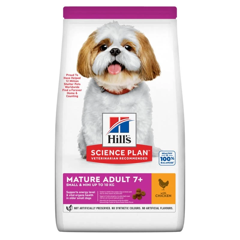 Hills Science Plan Mature Adult 7+ Small & Mini Trockenfutter Für Kleine Hunde Mit Huhn 3 Hills Science Plan Mature Adult 7+ Small & Mini Trockenfutter Für Kleine Hunde Mit Huhn